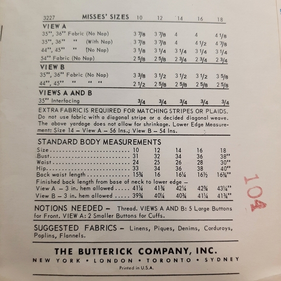 BUTTERICK BEACH DRESS PATTERN # 3227 - Picture 6 of 6